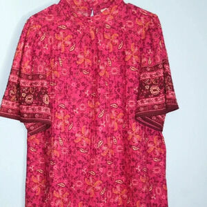 LOFT Women's Dressy Short Sleeve Shirt High Neckline NWOT